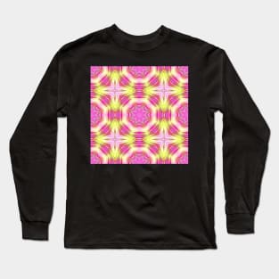 Pink Yellow Dahlia Pattern Pattern Number 6 Long Sleeve T-Shirt